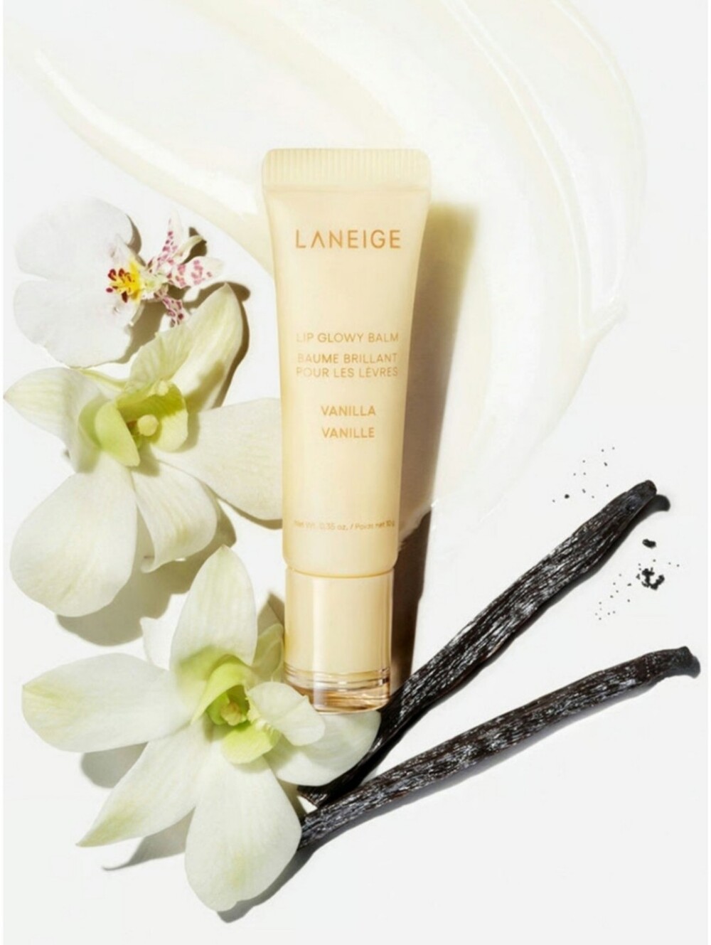 Add On $10 Laneige Lip Glowy Vanilla Balm 5g A1